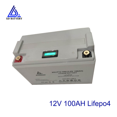 باتری 12V 100AH ​​لیتیوم یون RV موجود است حمل و نقل سریع باتری قابل شارژ مهر و موم شده